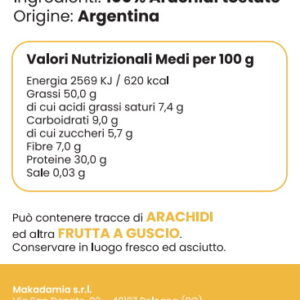 etichetta burro di arachidi