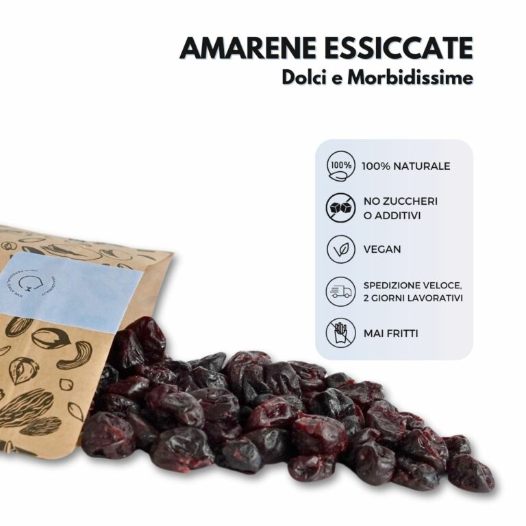 amarene essiccate makadamia